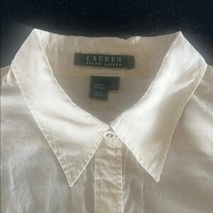 Lauren Ralph Lauren womens Cream Dress Shirt